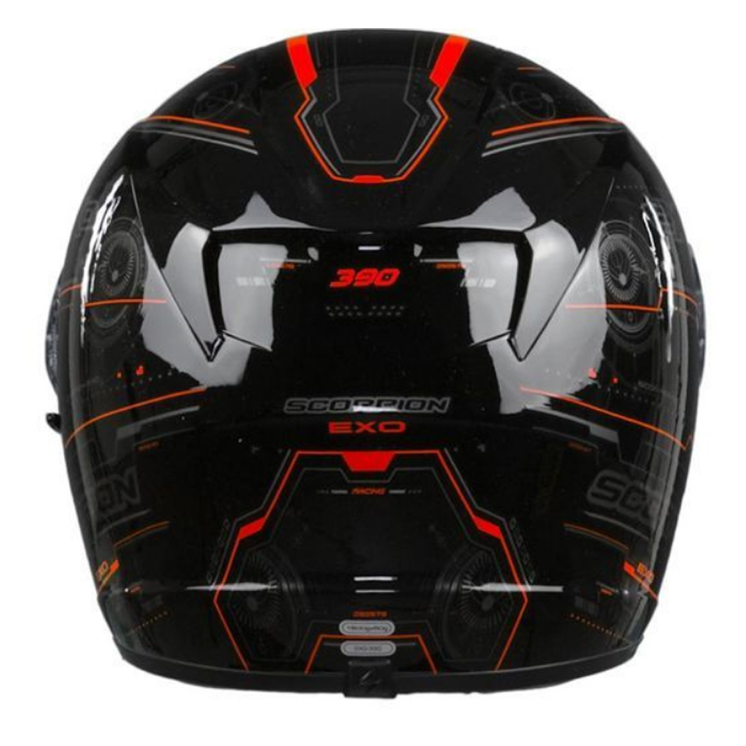 Helmet Scorpion EXO-390 BEAT Black-Neon Red