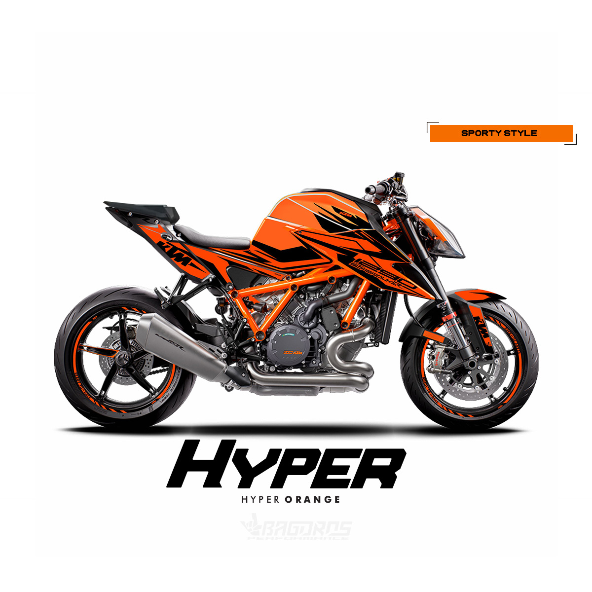 Sticker kit HYPER orange for KTM Superduke 1290 R / EVO