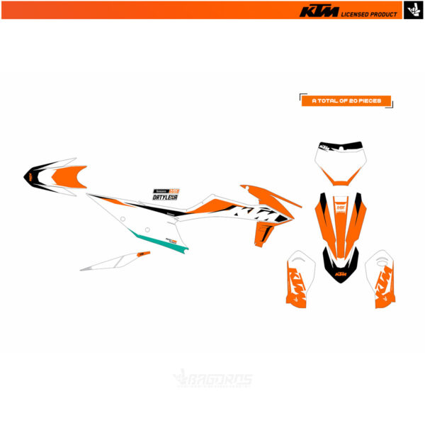 Sticker kit for KTM SX & SX-F | Dirty Lena - Orange (Full Kit)