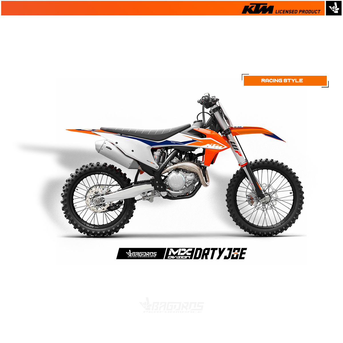Sticker kit for KTM SX & SX-F | Dirty Joe - Orange (Starter Kit)