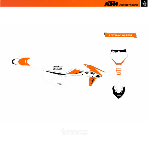 Sticker kit for KTM SX & SX-F | Dirty Lena - Orange (Starter Kit)