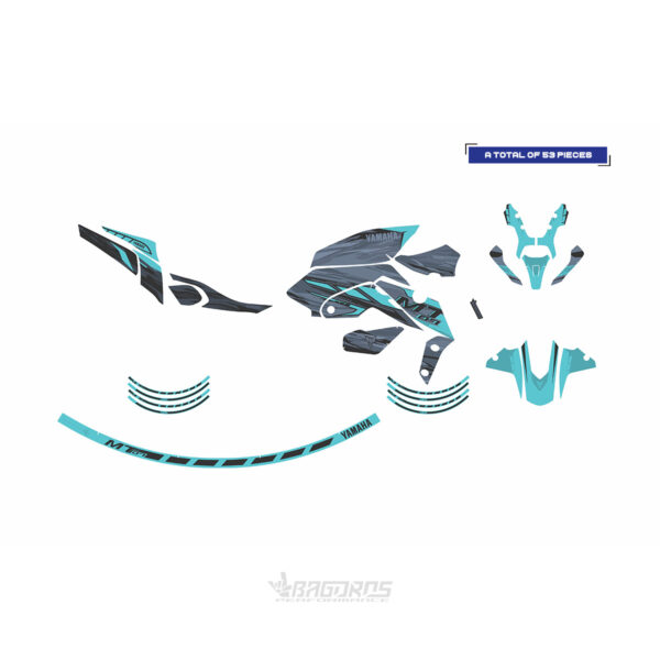 Sticker kit for YAMAHA MT07 2021+ | STING - Turquoise