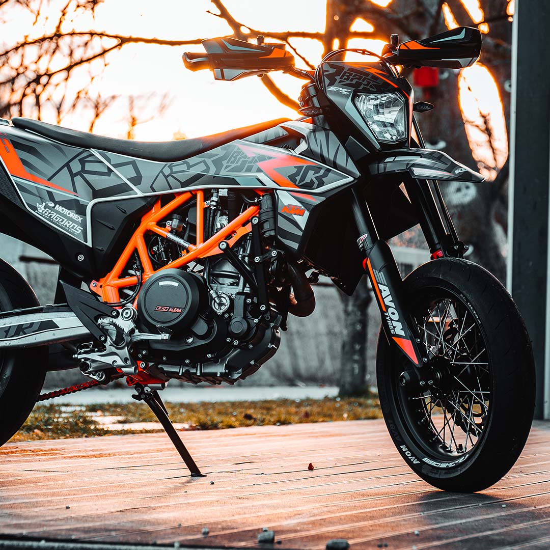 KIT ADESIVI GRAFICHE 2K19 BLACK per moto KTM SMC-R 690 2019 