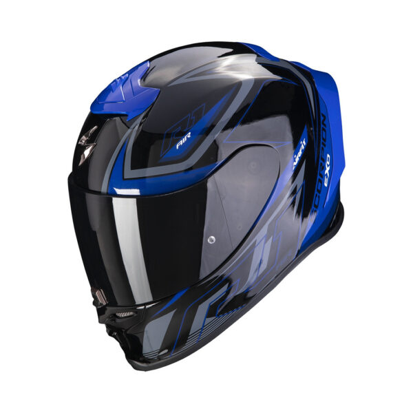 Helmet Scorpion EXO-R1 EVO Air GAZ - Metal Black - Blue
