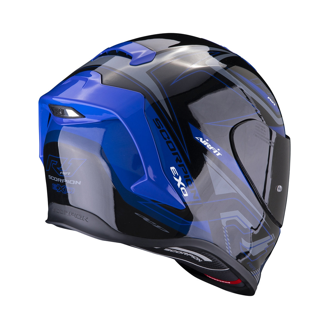 Helmet Scorpion EXO-R1 EVO Air GAZ - Metal Black - Blue