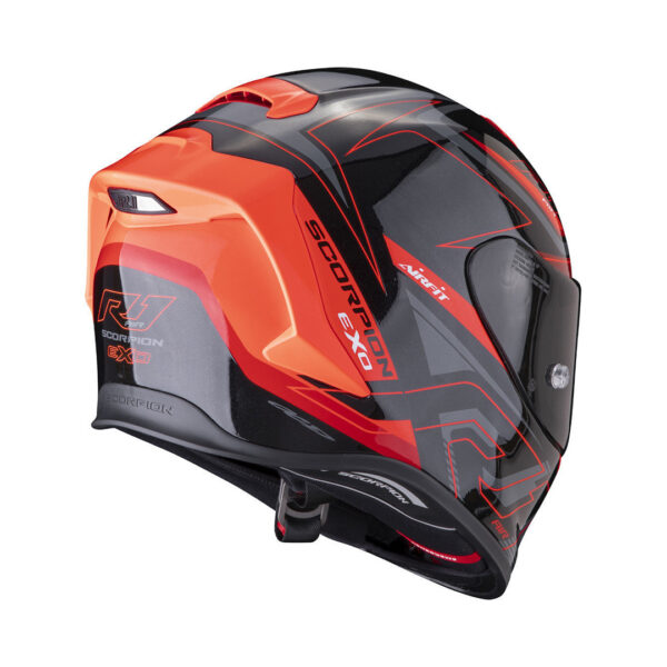 Helmet Scorpion EXO-R1 EVO Air GAZ - Metal Black - Red